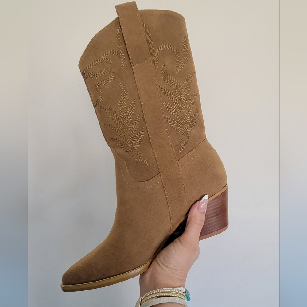 OASIS SOCIETY - Embroidered Short Brown Boot